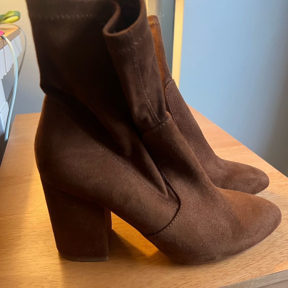 Brown Suede Women's Ankle Boots